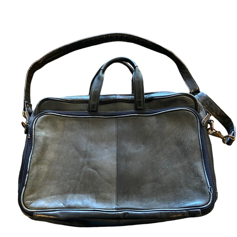 Vintage Wilsons Black Aged Leather Men’s High End Laptop Briefcase Attaché